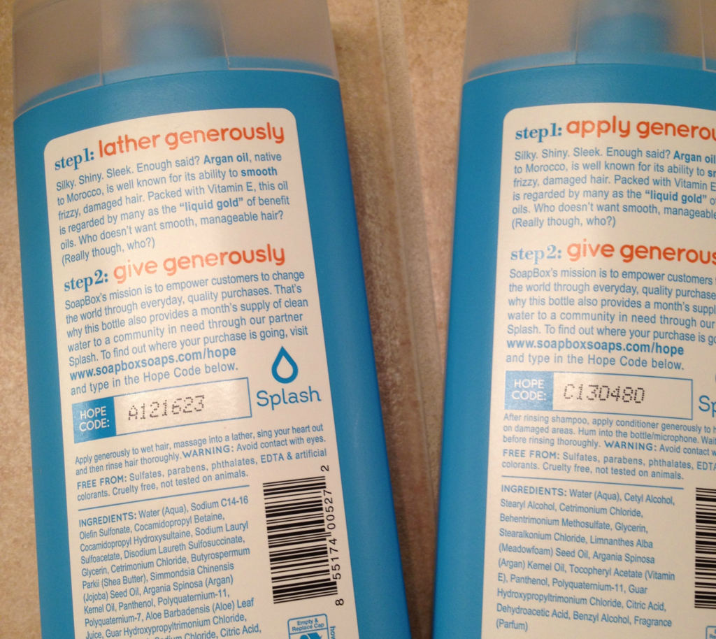 SoapBox Shampoo Conditioner Codes
