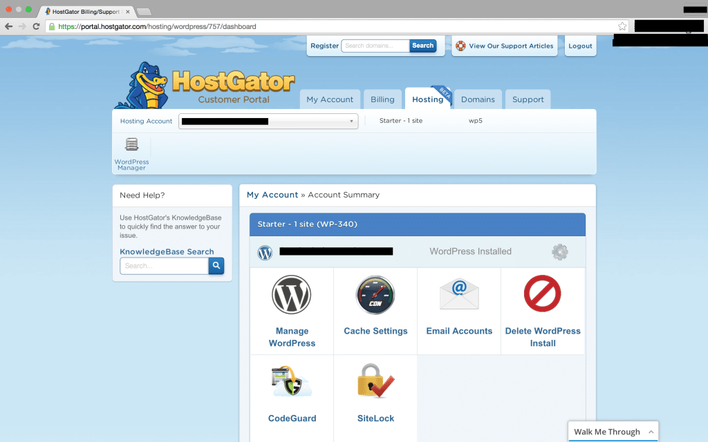 WordPress HostGator Portal