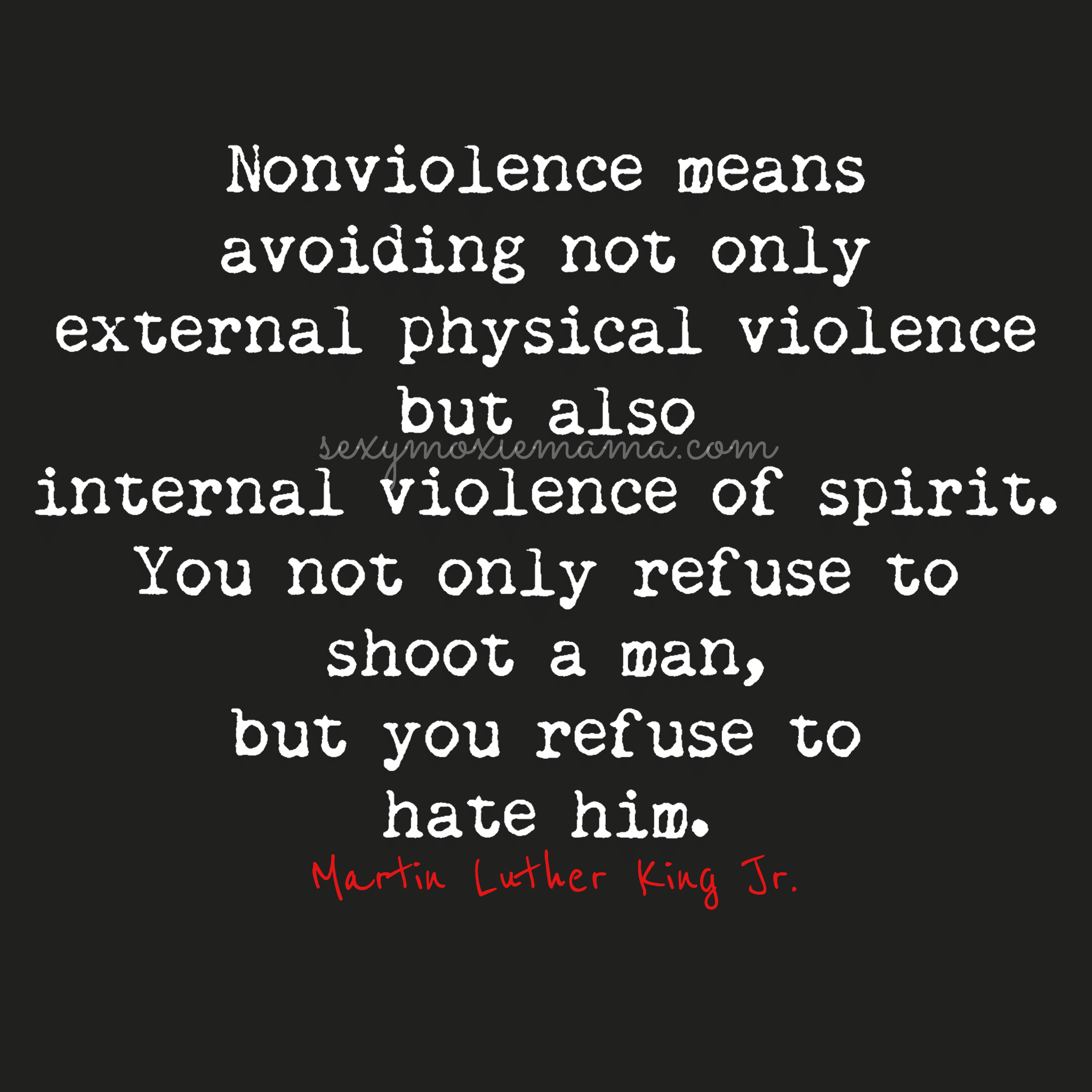 nonviolence silent saturday quote