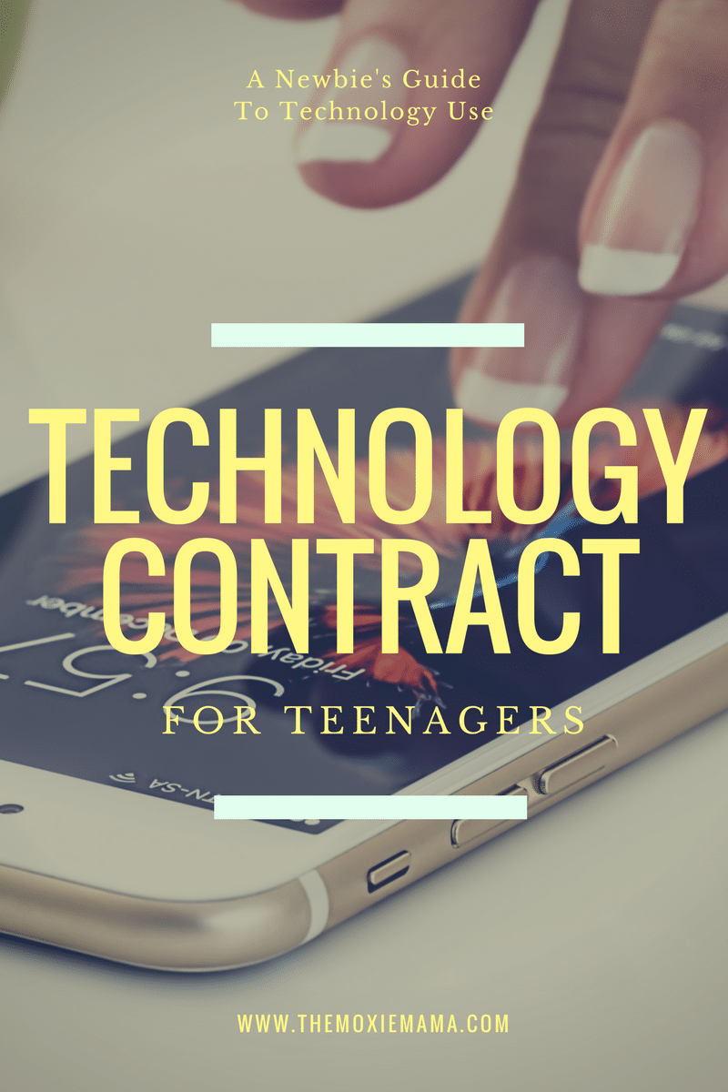 Technology and cellphone contract for teenagers