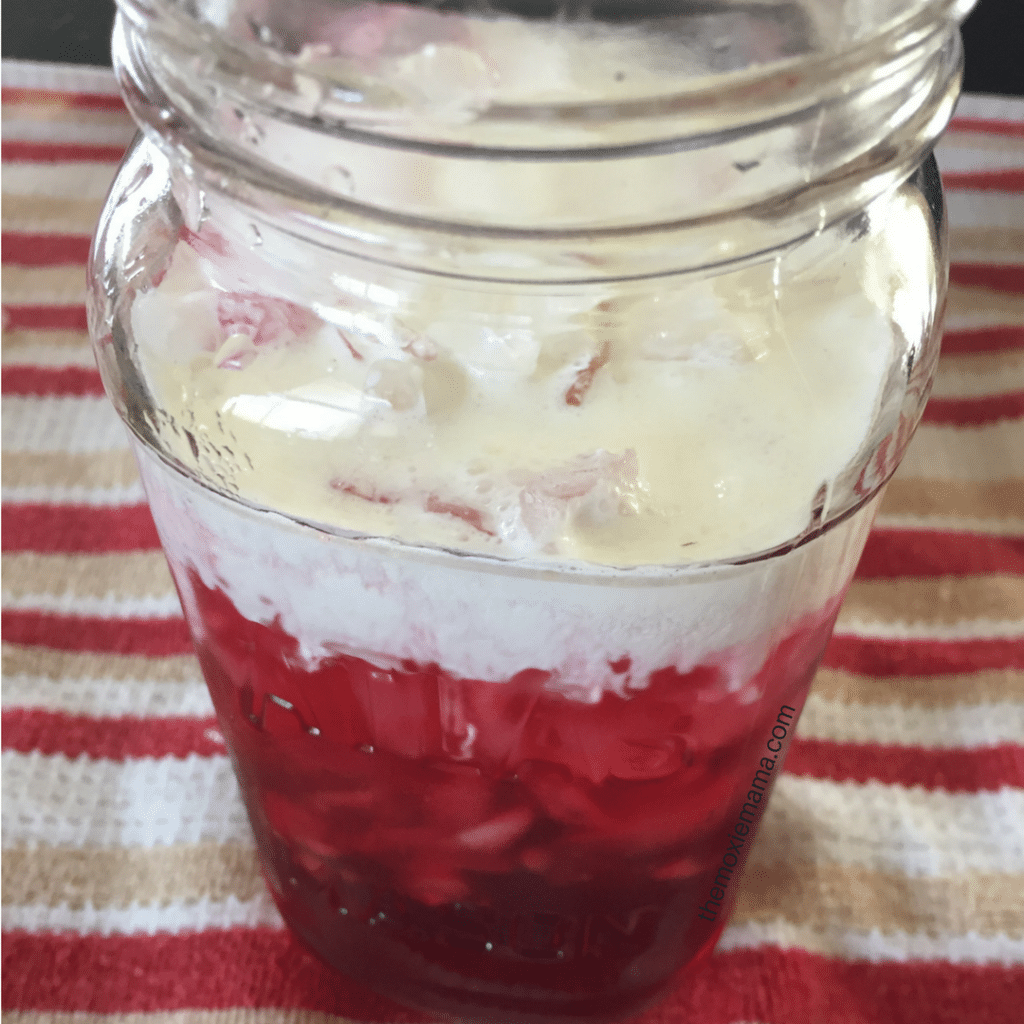 keto pink drink tea with cream
