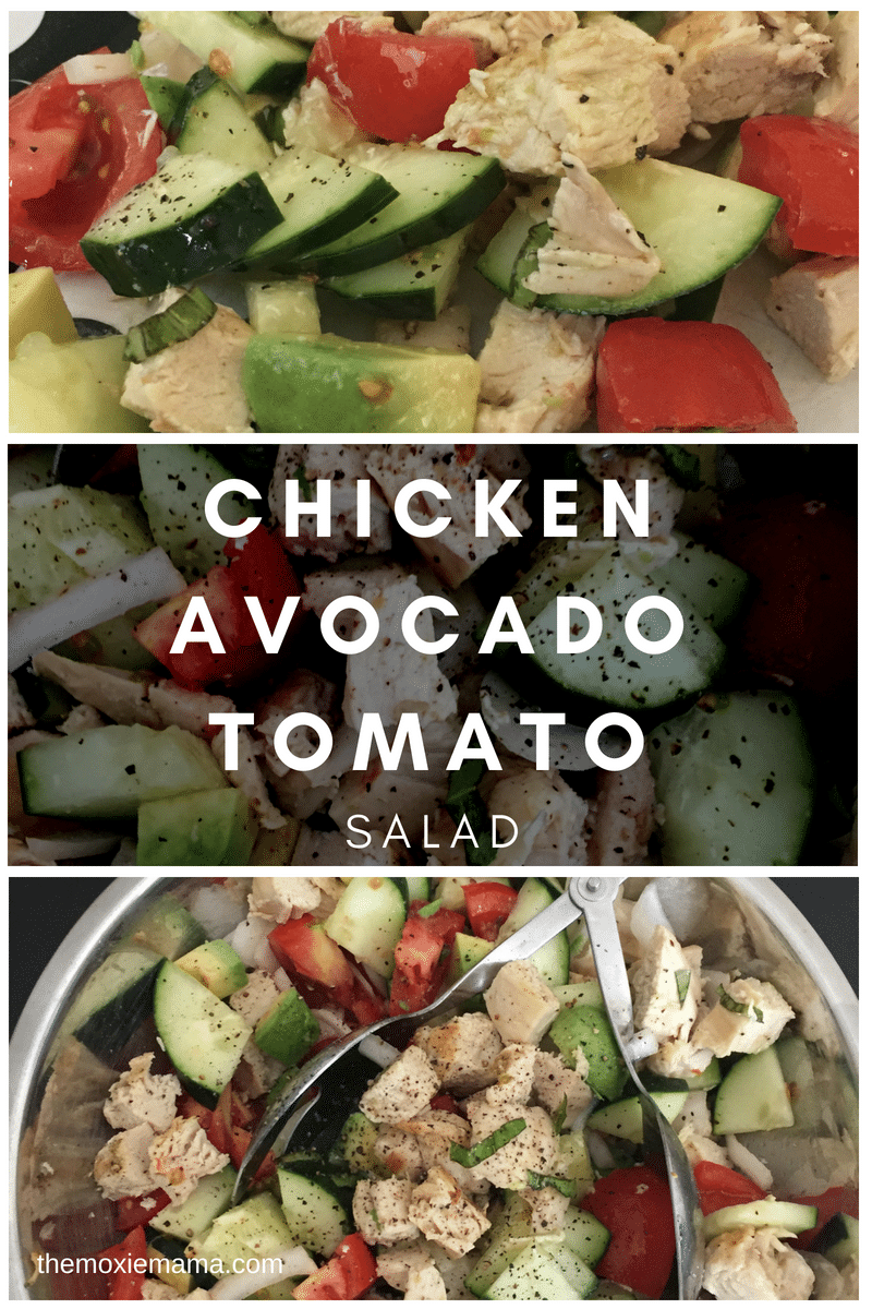 Chicken avocado tomato salad recipe and pictures.