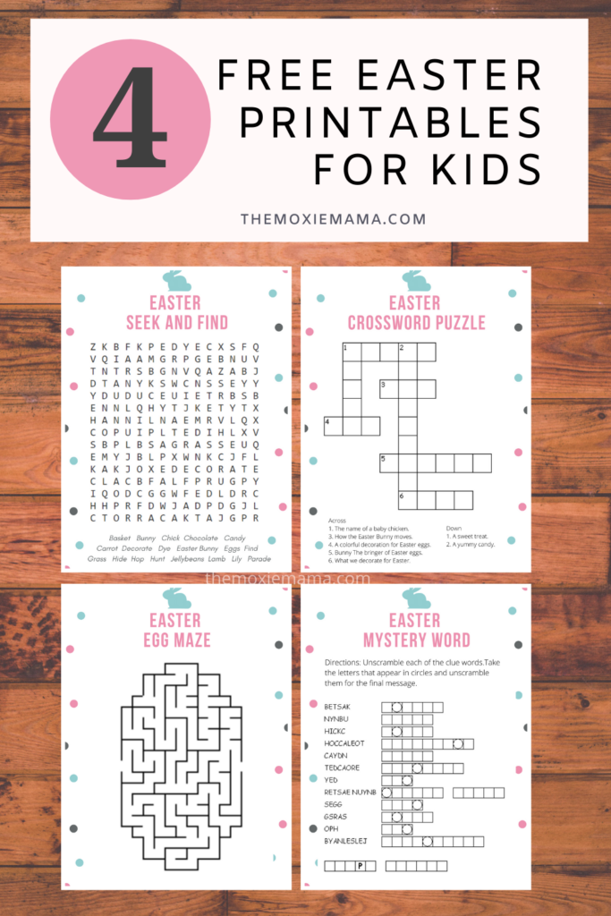 4 Free Easter Printables for Kids. Easter is almost here! Here are some fun, free printables to print and use at home with your kids or with your students. 