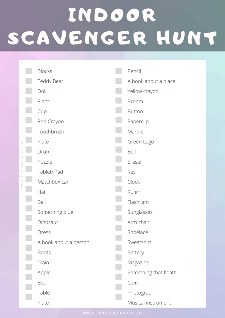 Super Fun Indoor Scavenger Hunt 