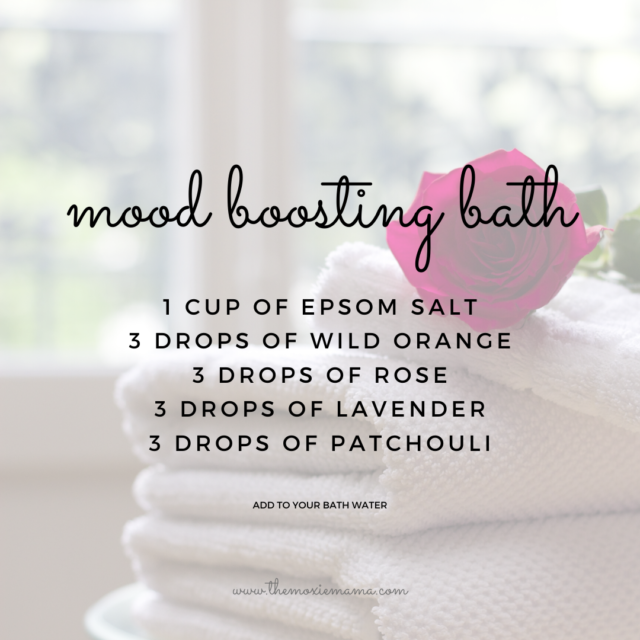 Boost your mood with this relaxing and invigorating bath that combines essential oils and epsom salt.