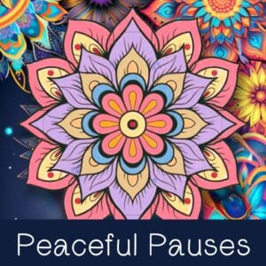 Discover tranquility with the Peaceful Pauses Mandala and Positive Affirmations Coloring Book. Immerse yourself in 30 beautifully designed mandala coloring pages, merging the therapeutic joy of coloring with uplifting affirmations to foster positivity and elevate your mood.